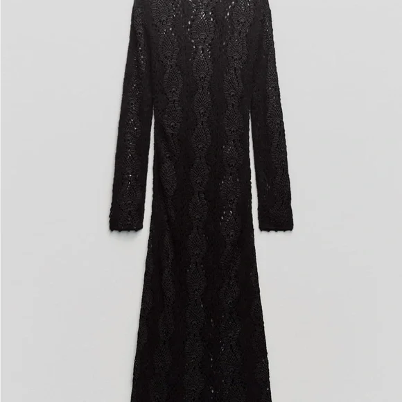 Zara long crocheted dress limited edition hand knit - Picture 13 of 13